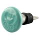 Sea Green Leaf Flower Ceramic Wine Stopper
